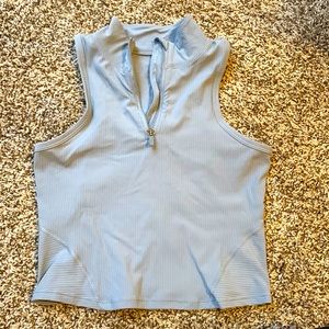Lululemon quarter zip sleeveless cropped top